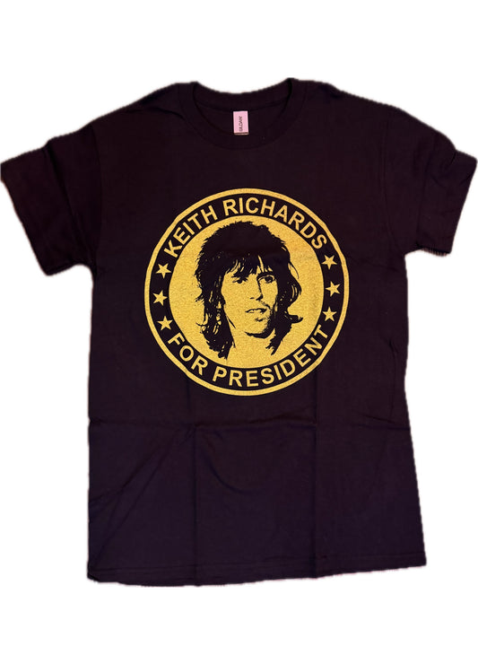 KEITH RICHARDS - FOR PRESIDENT - T SHIRT