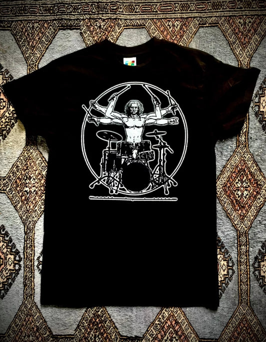 LEONARDO VITRUVIAN MAN - DRUMS - T SHIRT